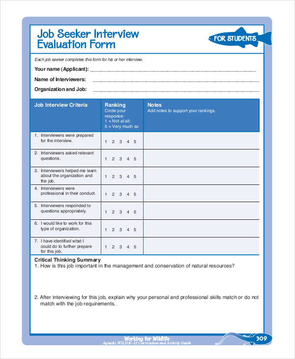 Free Interview Forms In Ms Word Pdf Excel Vrogue
