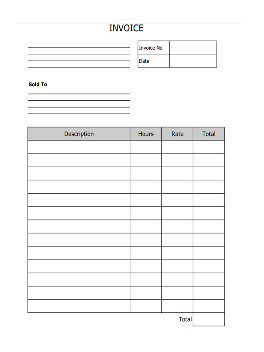 Free Printable Invoice Forms In Pdf Ms Word Excel