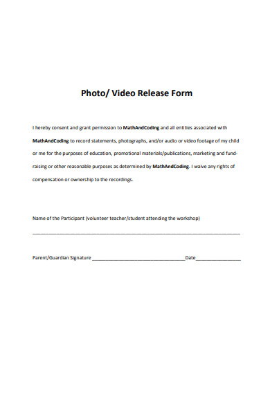 FREE 31 Video Release Forms In PDF Ms Word