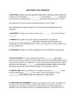 Apartment Lease Agreement