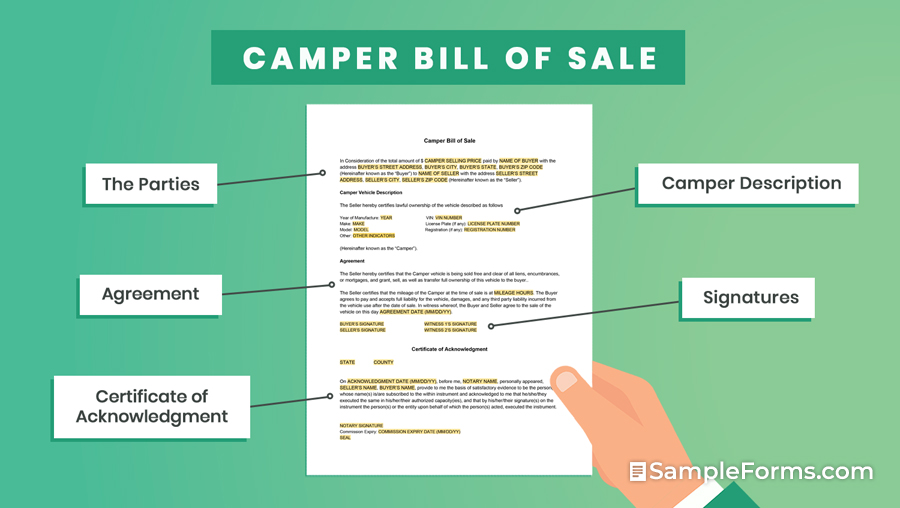 Camper Bill of Sale