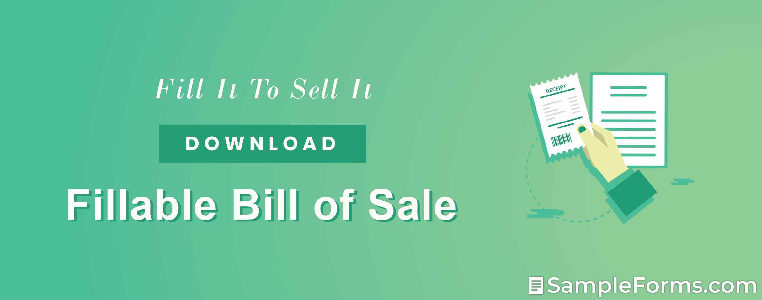 Fillable Bill of Sale Form