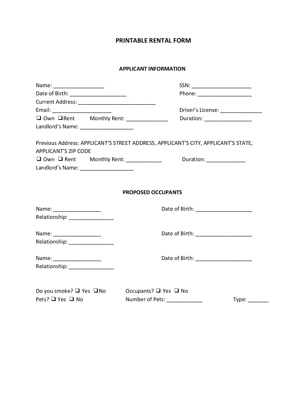 Free Printable Landlord Tenant Forms Printable Form Templates And Letter