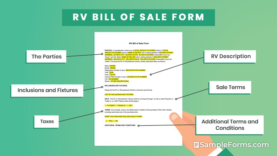 RV Bill of Sale Form