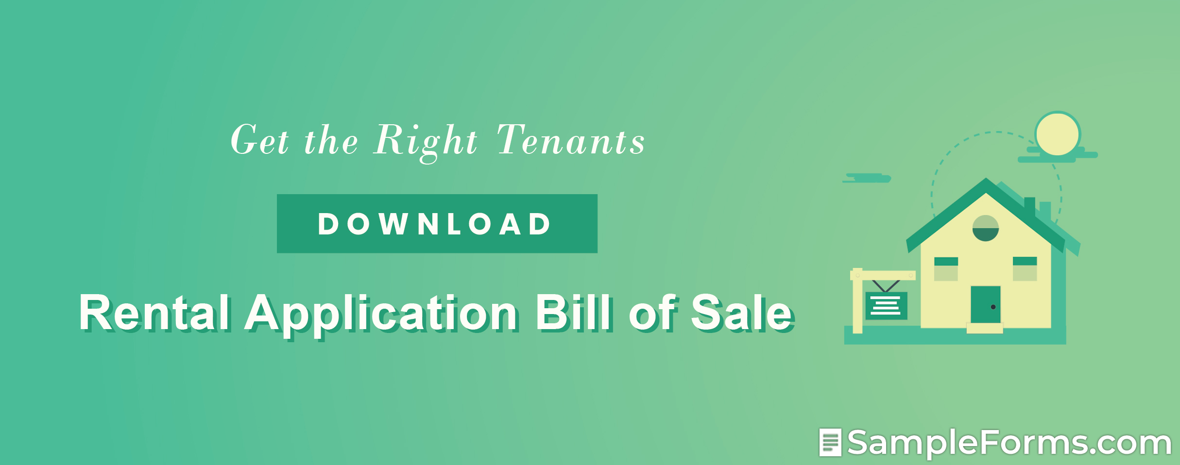 Rental Application Bill of Sale Form