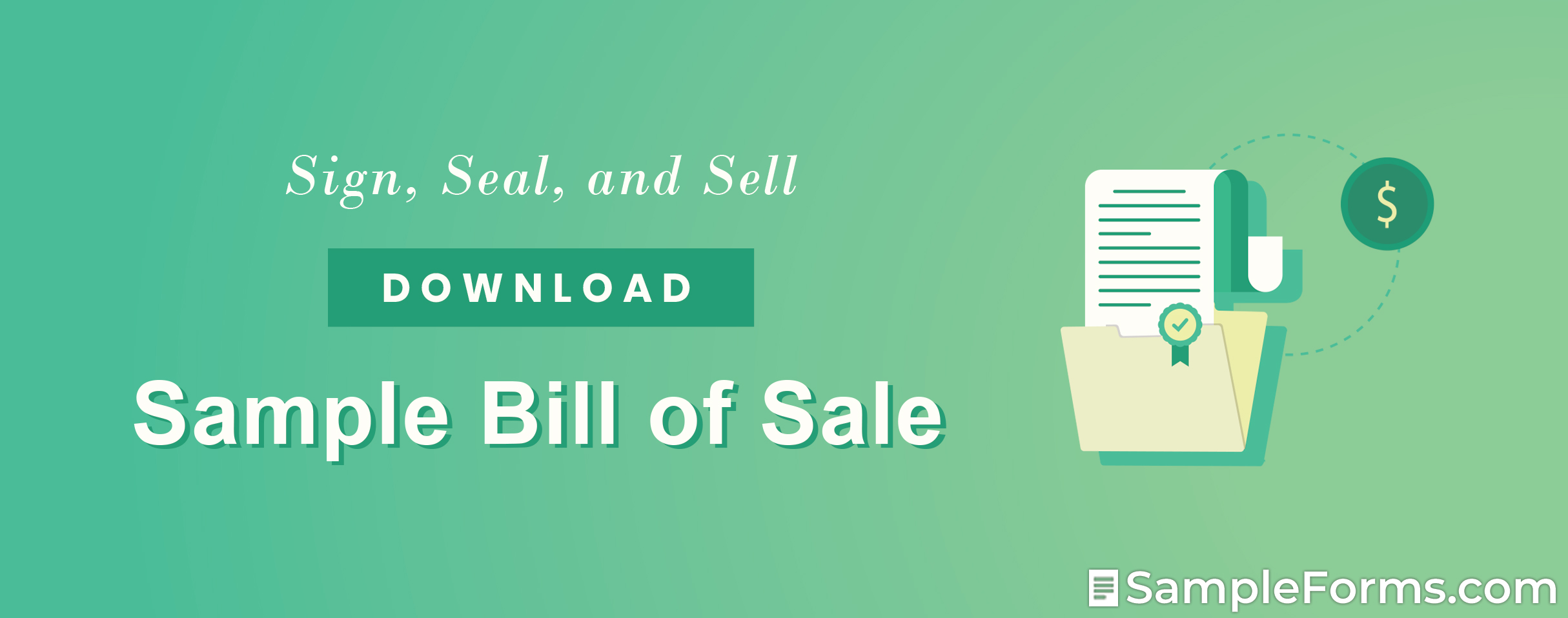 Sample Bill of Sale Form