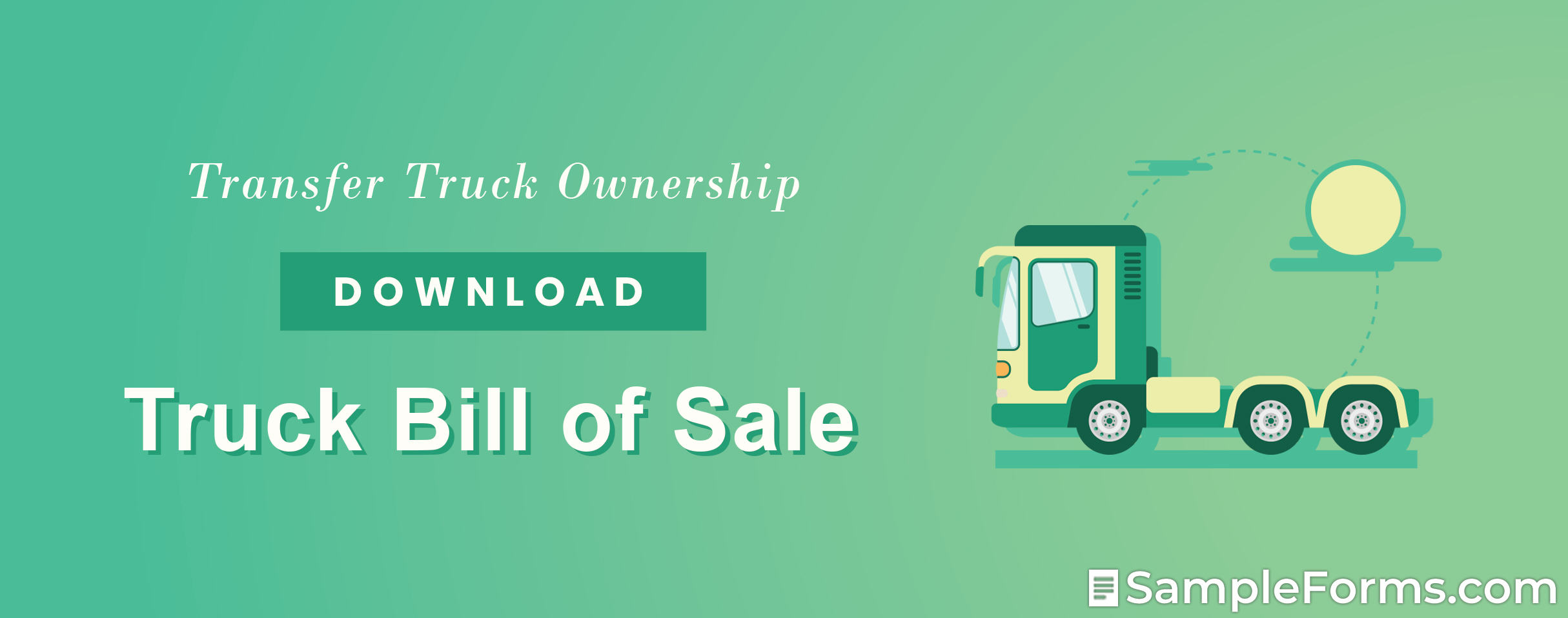 Truck Bill of Sale Form