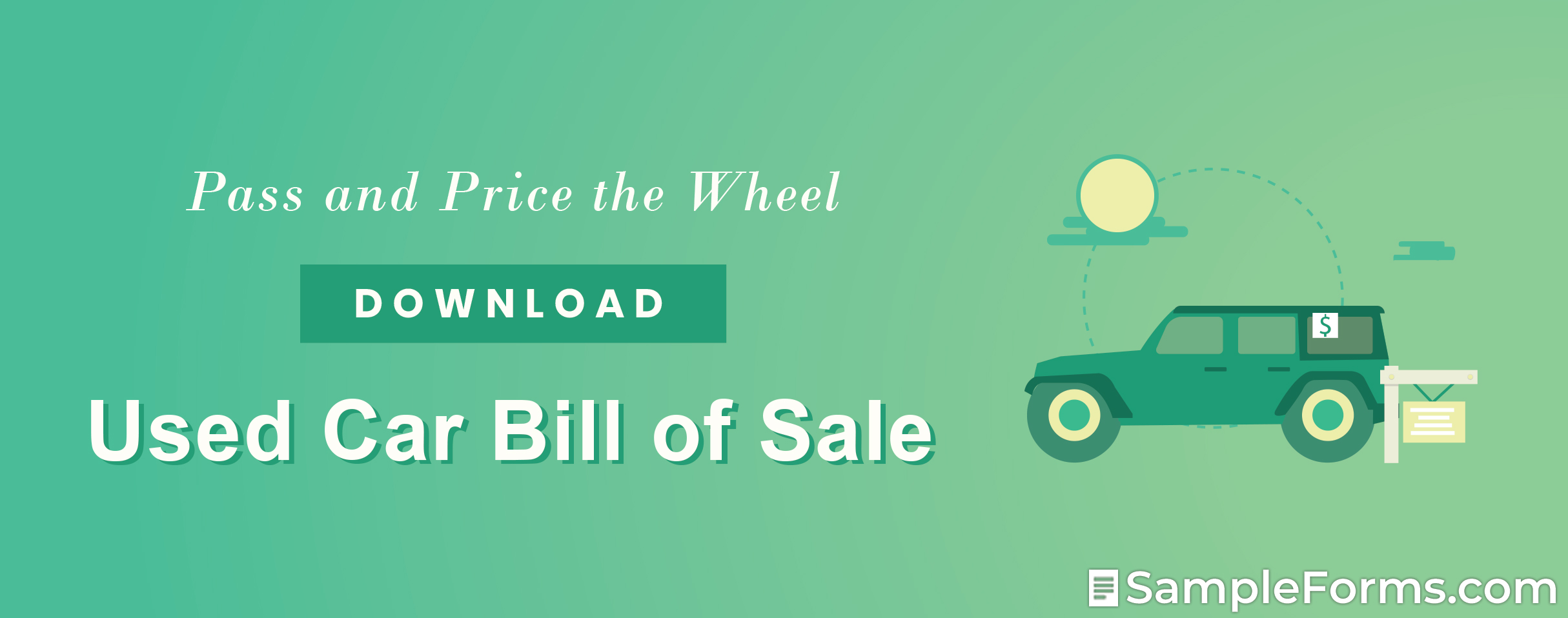 Used Car Bill of Sale Form