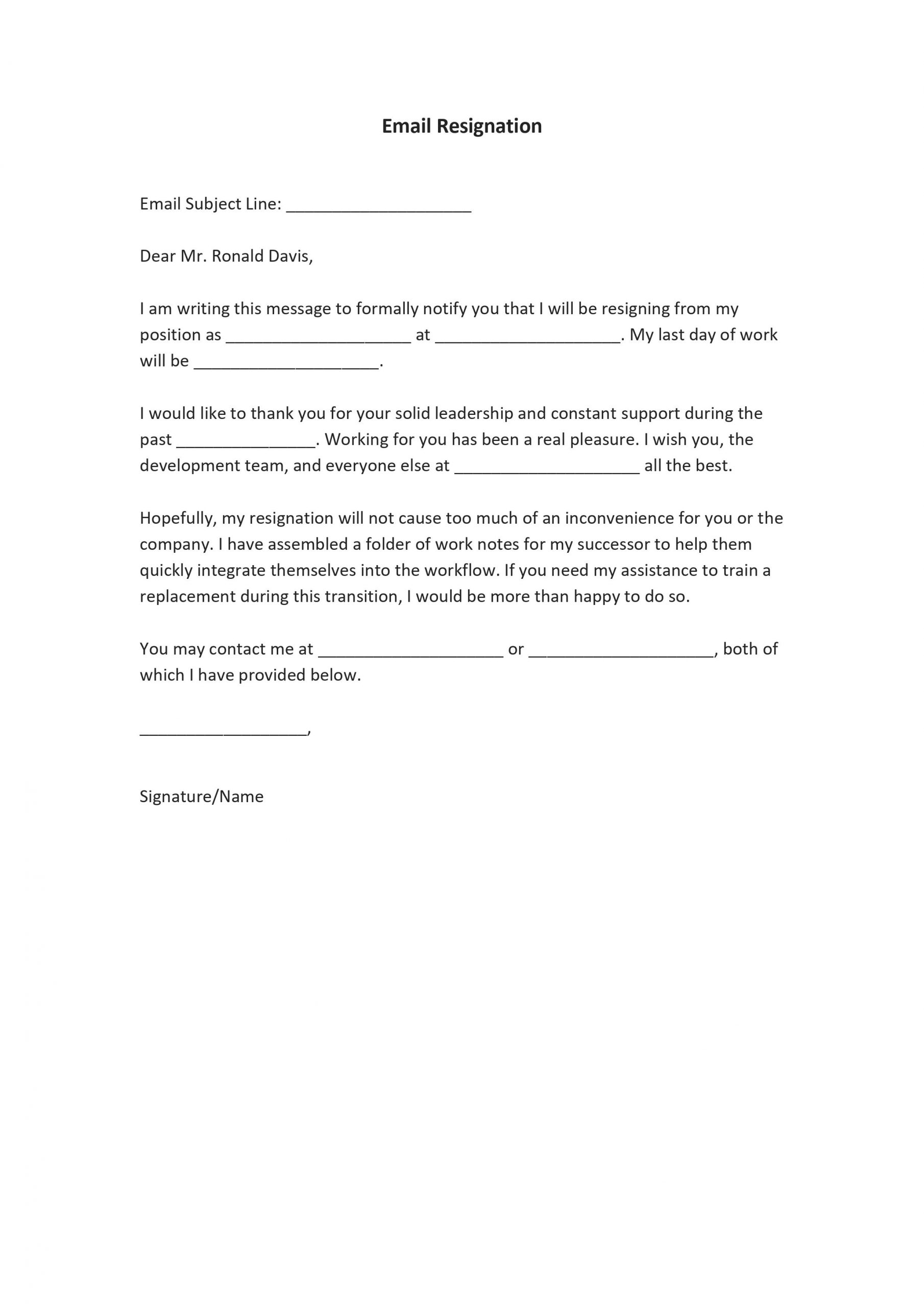 Resignation Letter Due To New Job from images.sampleforms.com