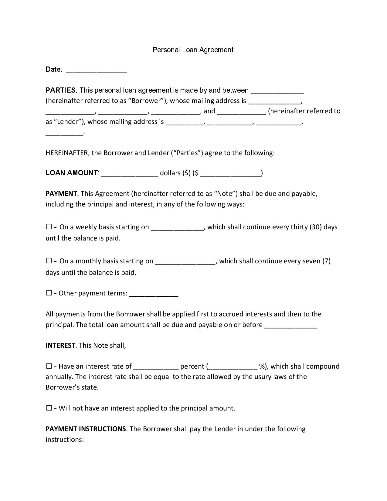 California Promissory Note Template