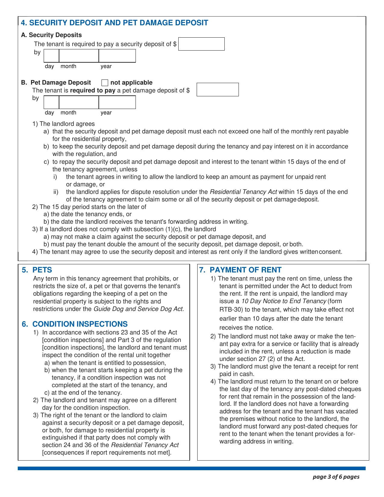 BC Tenancy Agreement - Fill, Download & Print