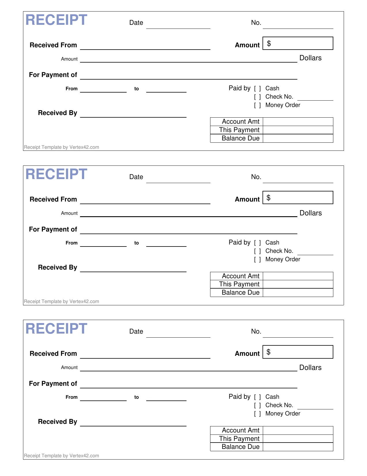 Cash Receipt Form - Fill, Sign Online, Download & Print - No Signup