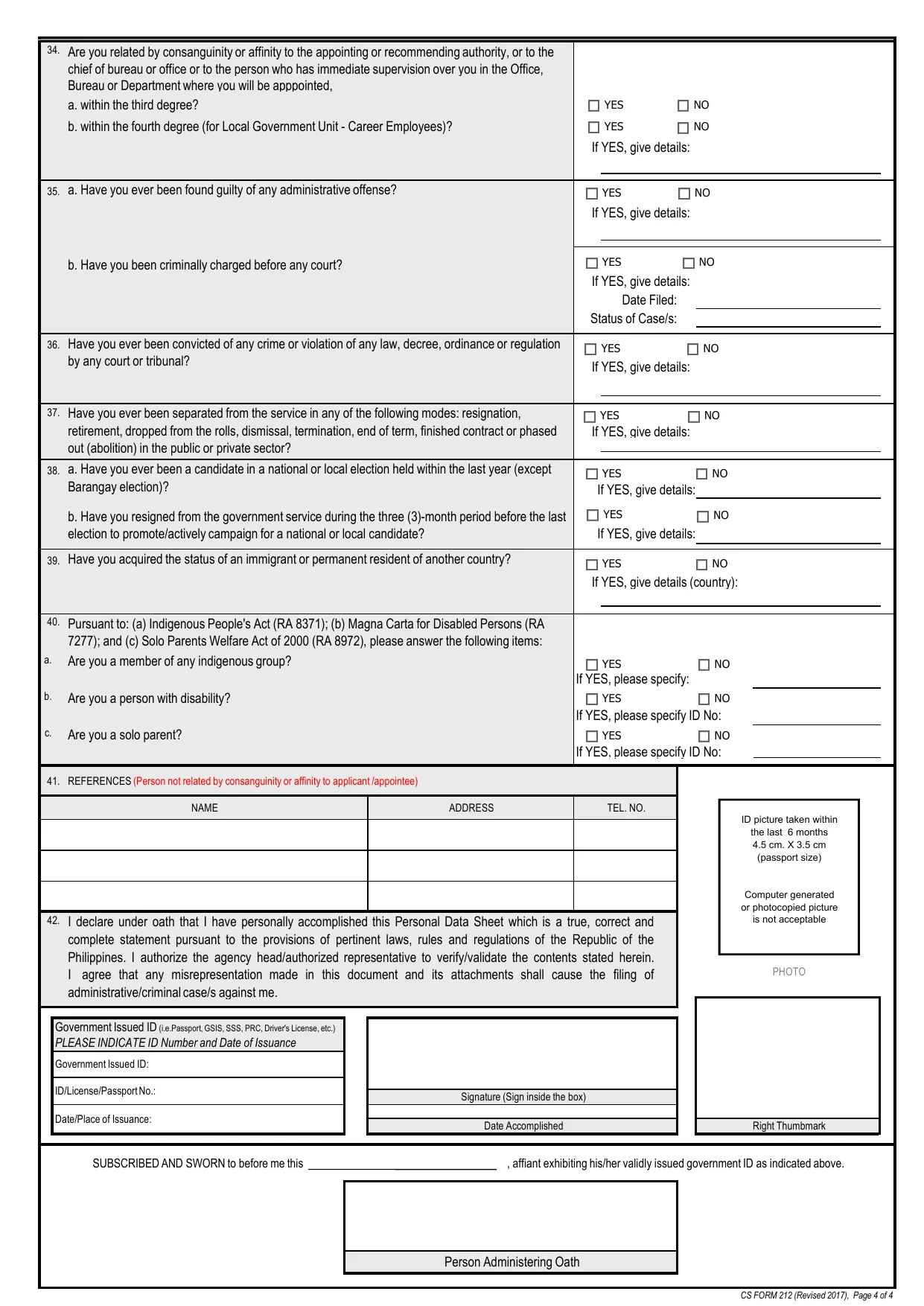 CSC Form 212 Revised 2017 - Fill, Sign Online, Download & Print - No Signup