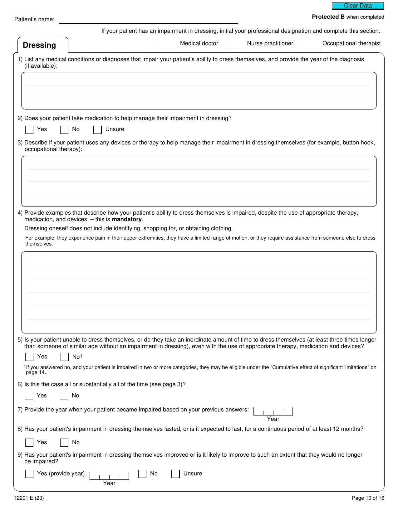 Disability Tax Credit Application - Fill, Download & Print