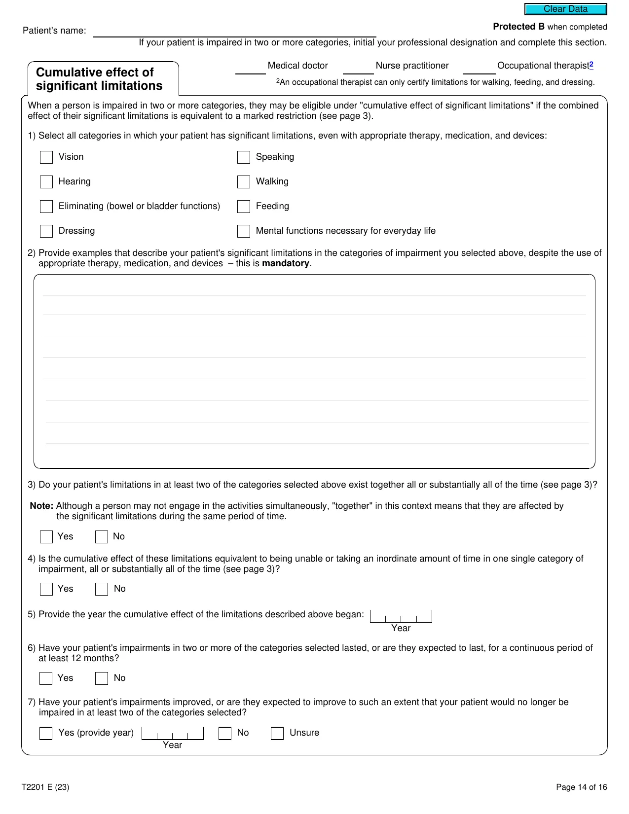 Disability Tax Credit Application - Fill, Download & Print