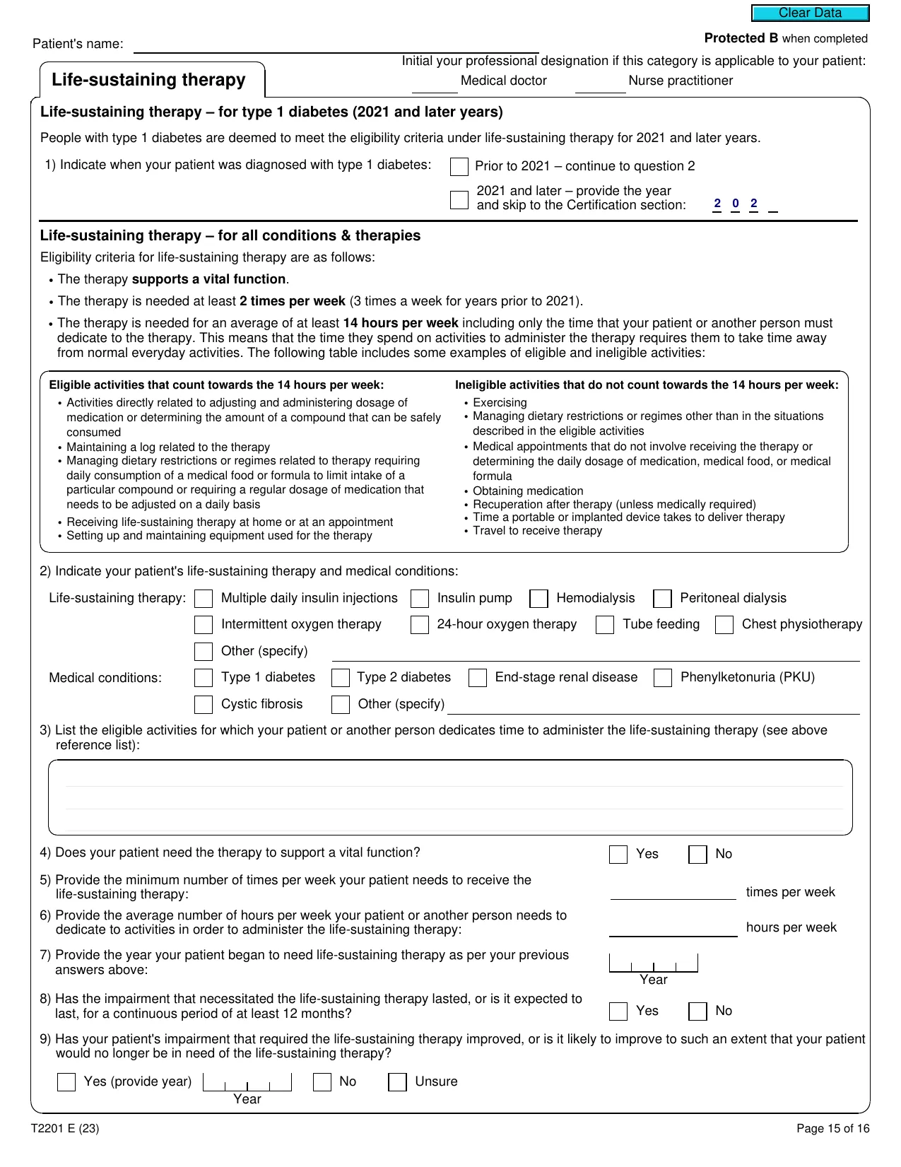 Disability Tax Credit Application - Fill, Download & Print