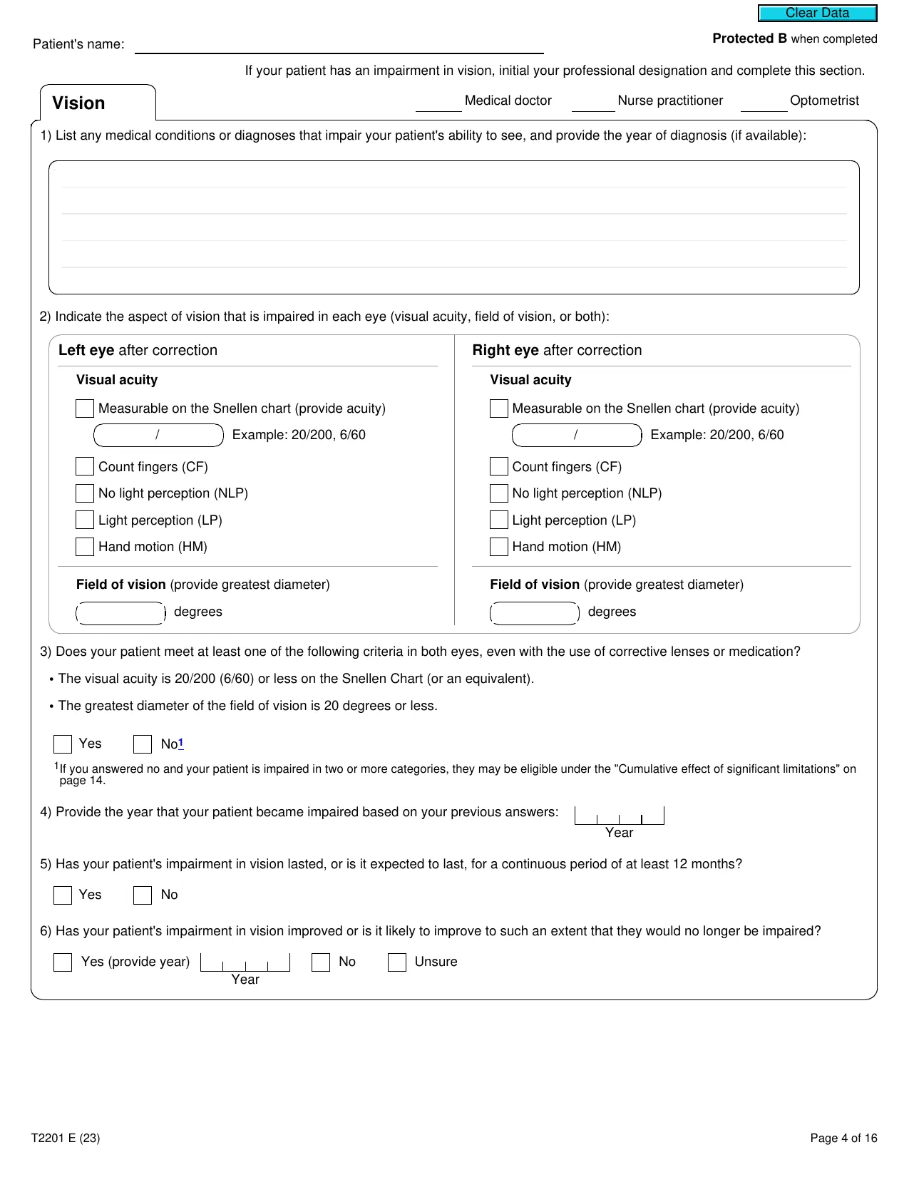 Disability Tax Credit Application - Fill, Download & Print