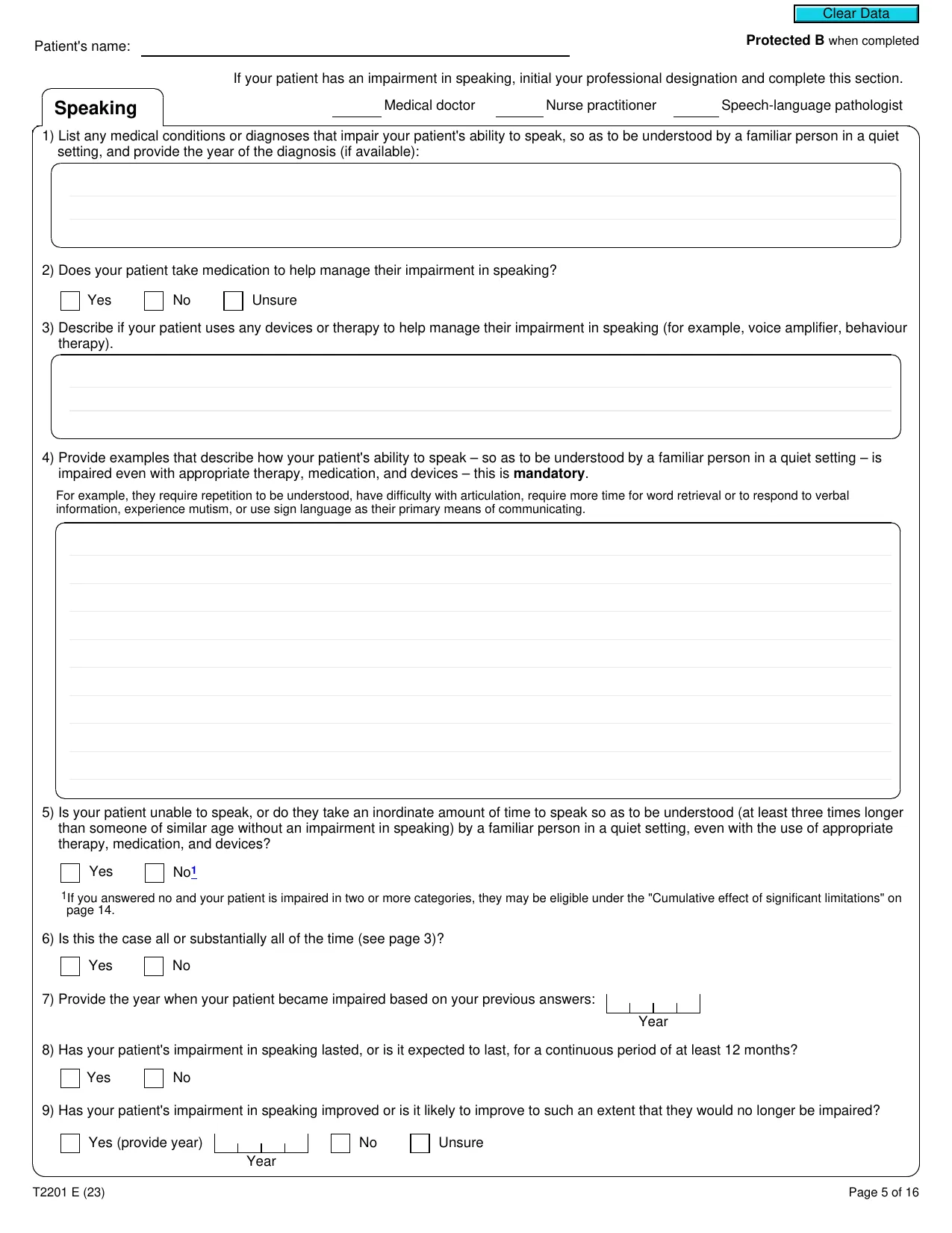 Disability Tax Credit Application - Fill, Download & Print