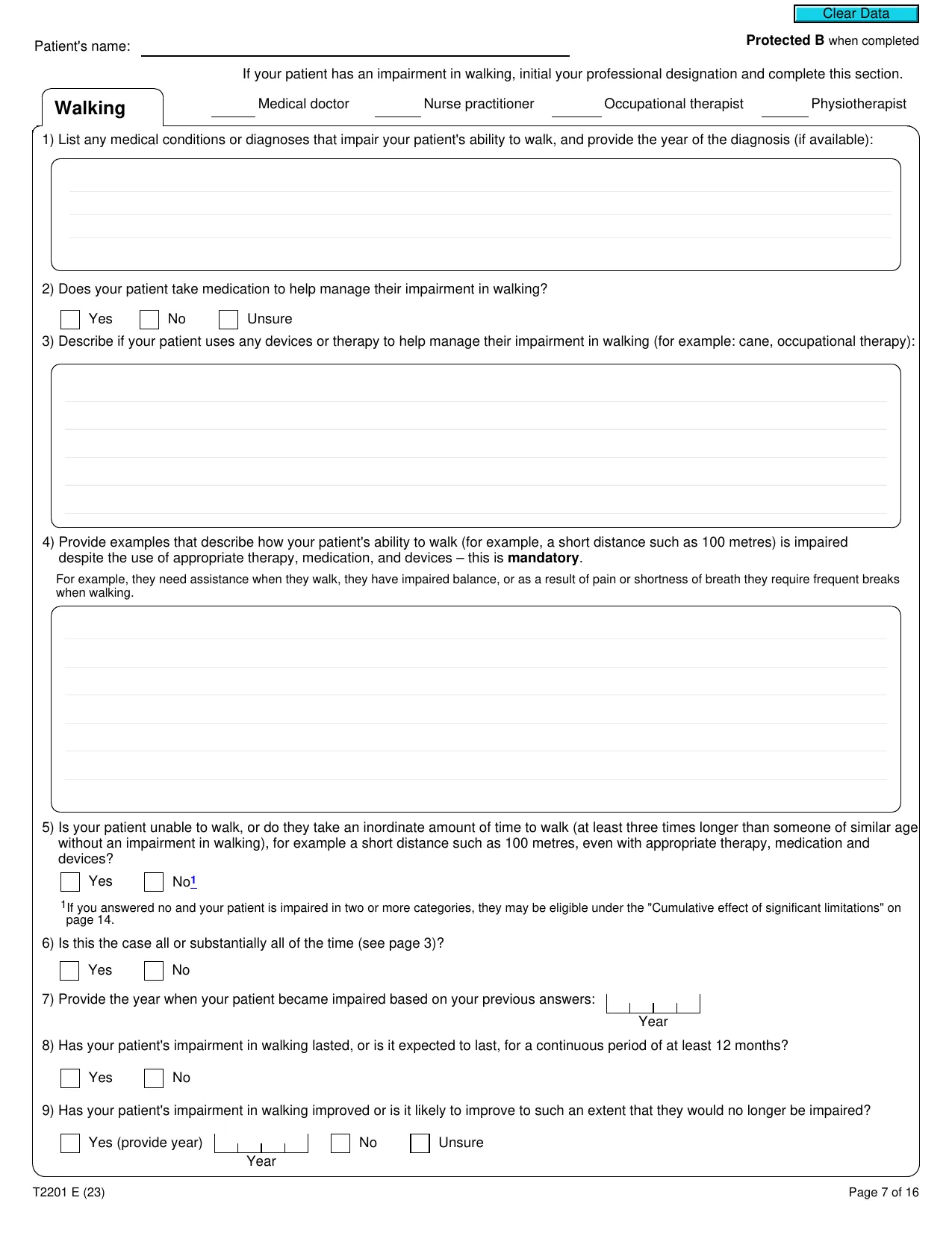 Disability Tax Credit Application - Fill, Download & Print
