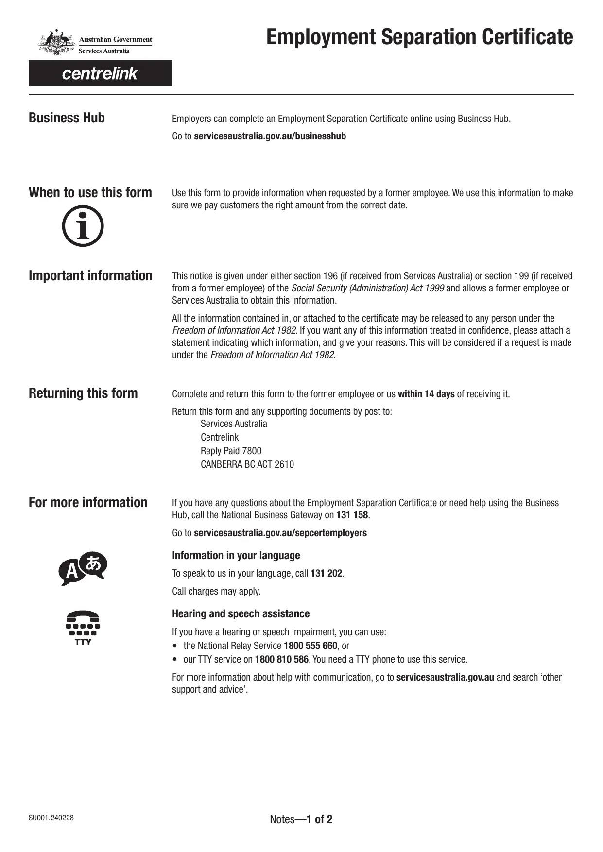 Employment Separation Certificate - Fill, Sign Online, Download & Print - No Signup