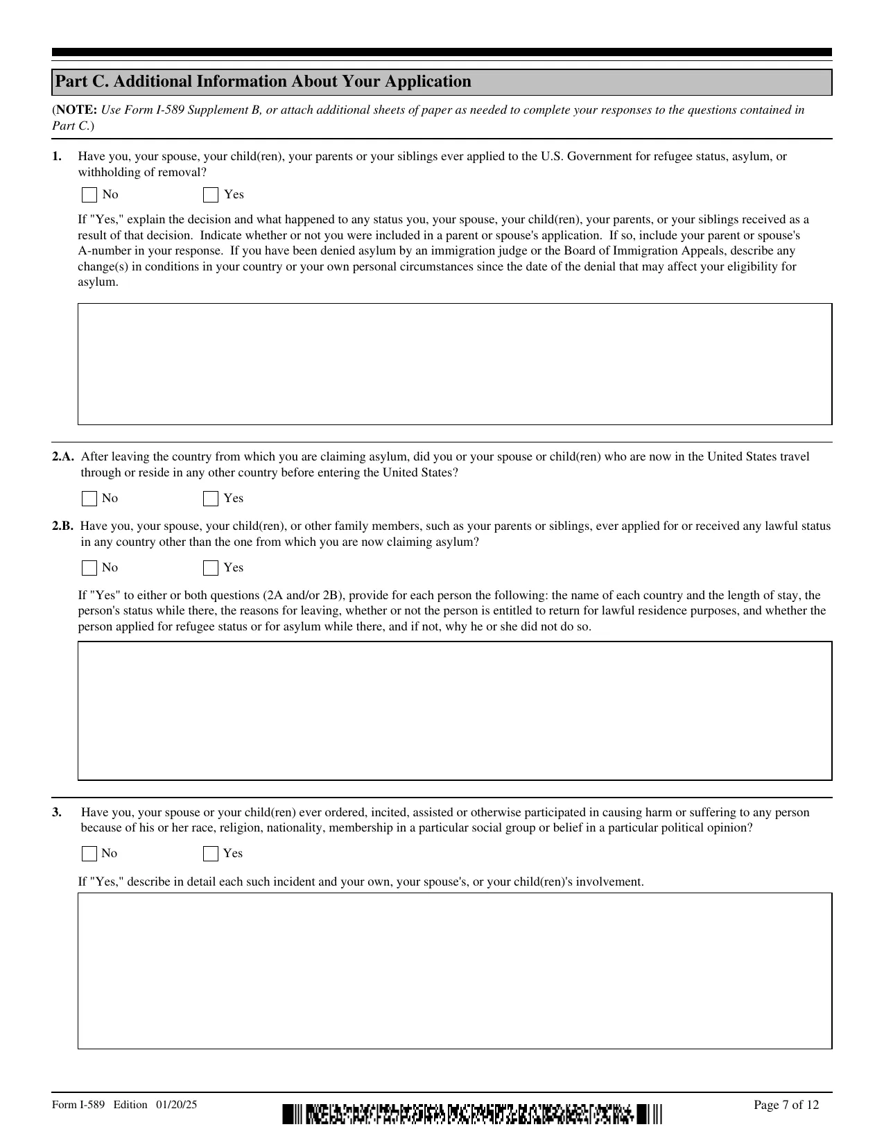 Form I-589 - Fill, Edit, Download & Print
