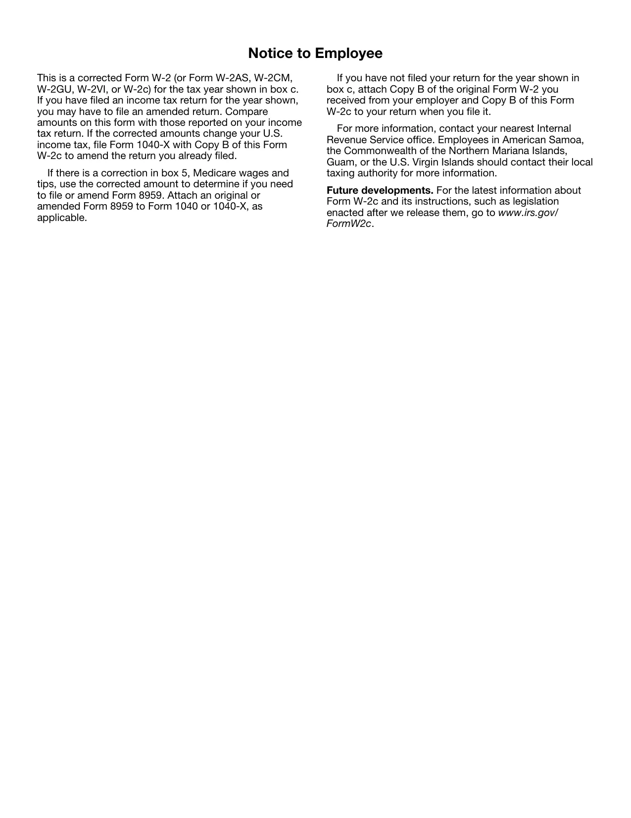 Form W-2c - Fill, Edit, Download & Print