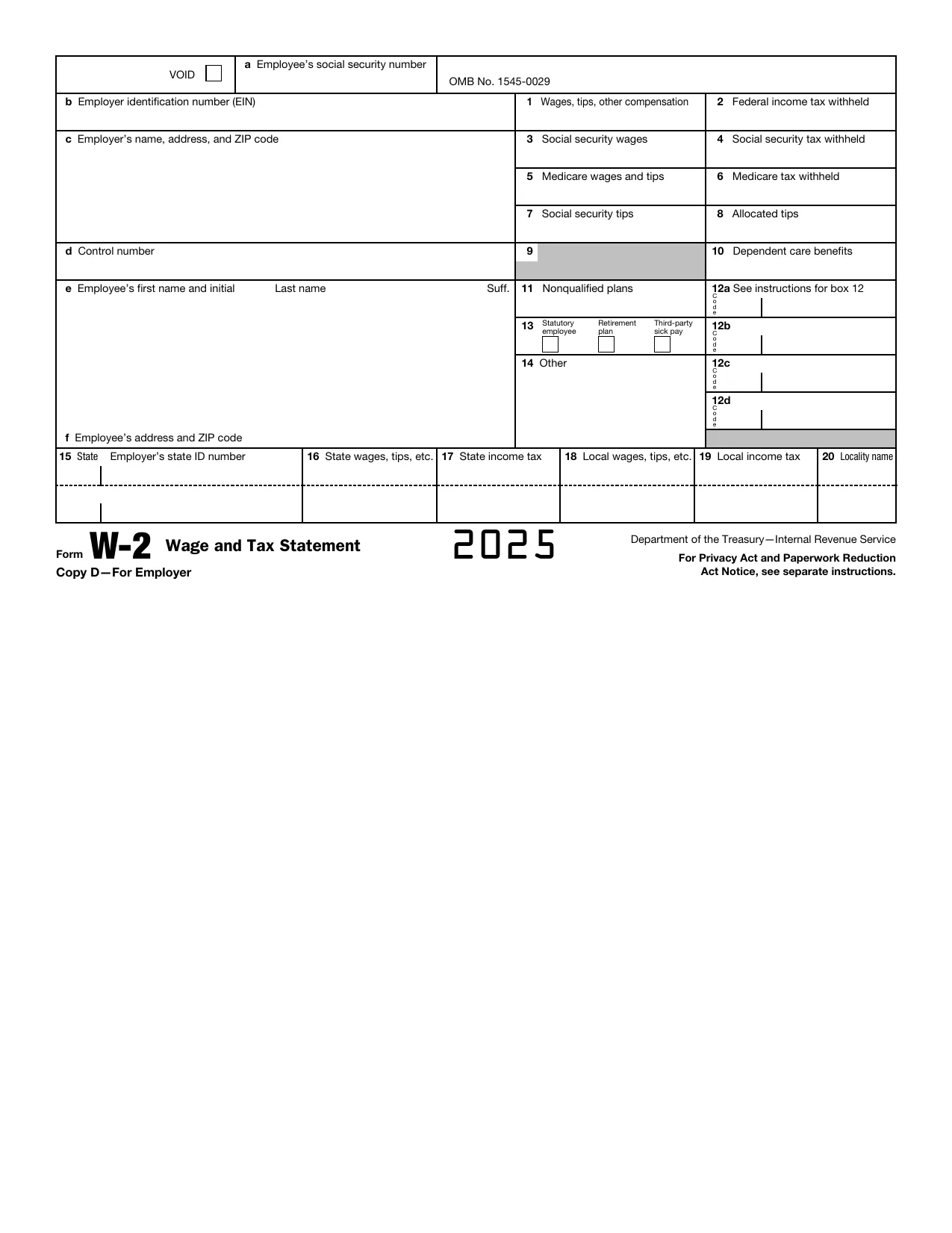 Form w2, Fill and Download for FREE