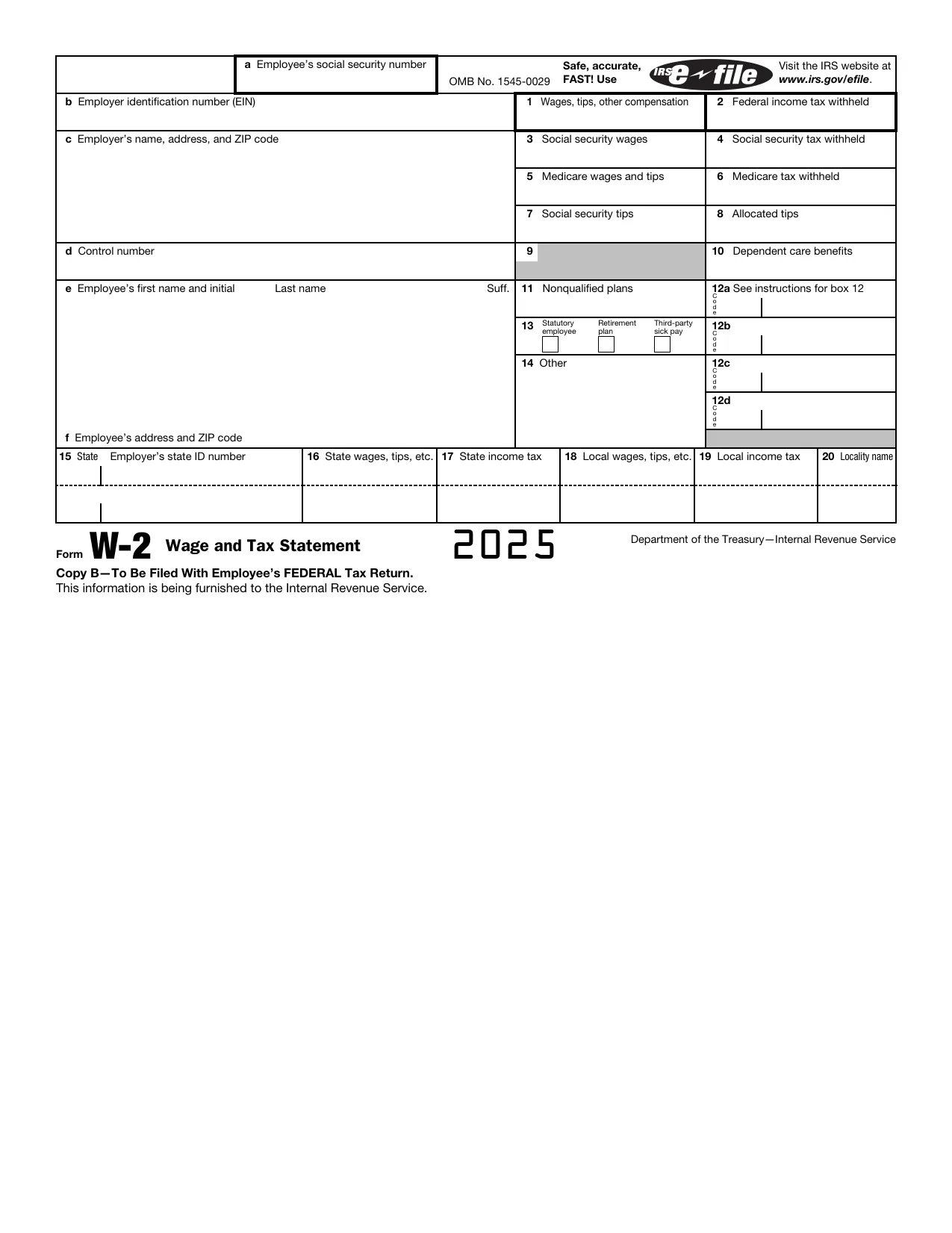 Form w2, Fill and Download for FREE