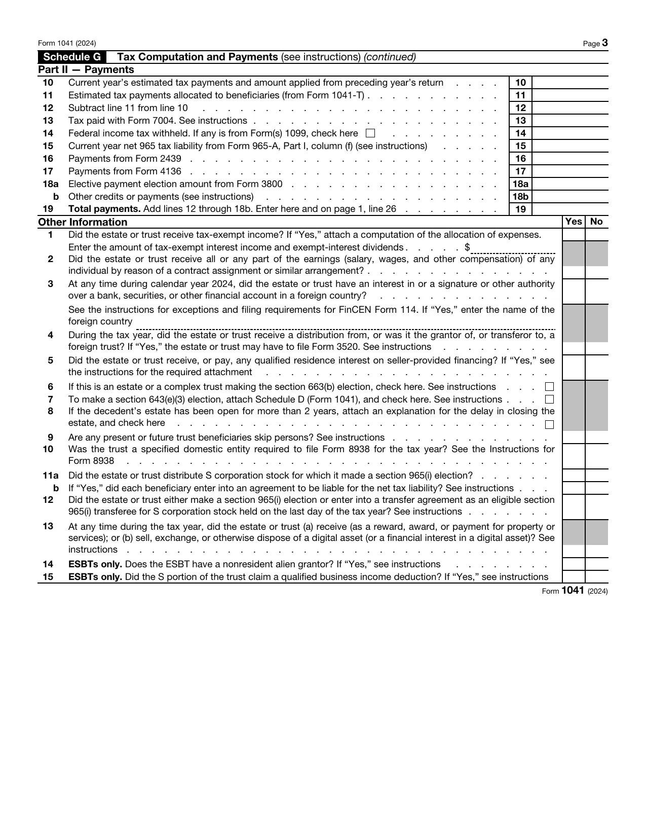 IRS 1041 Form - Fill, Sign Online, Download & Print - No Signup
