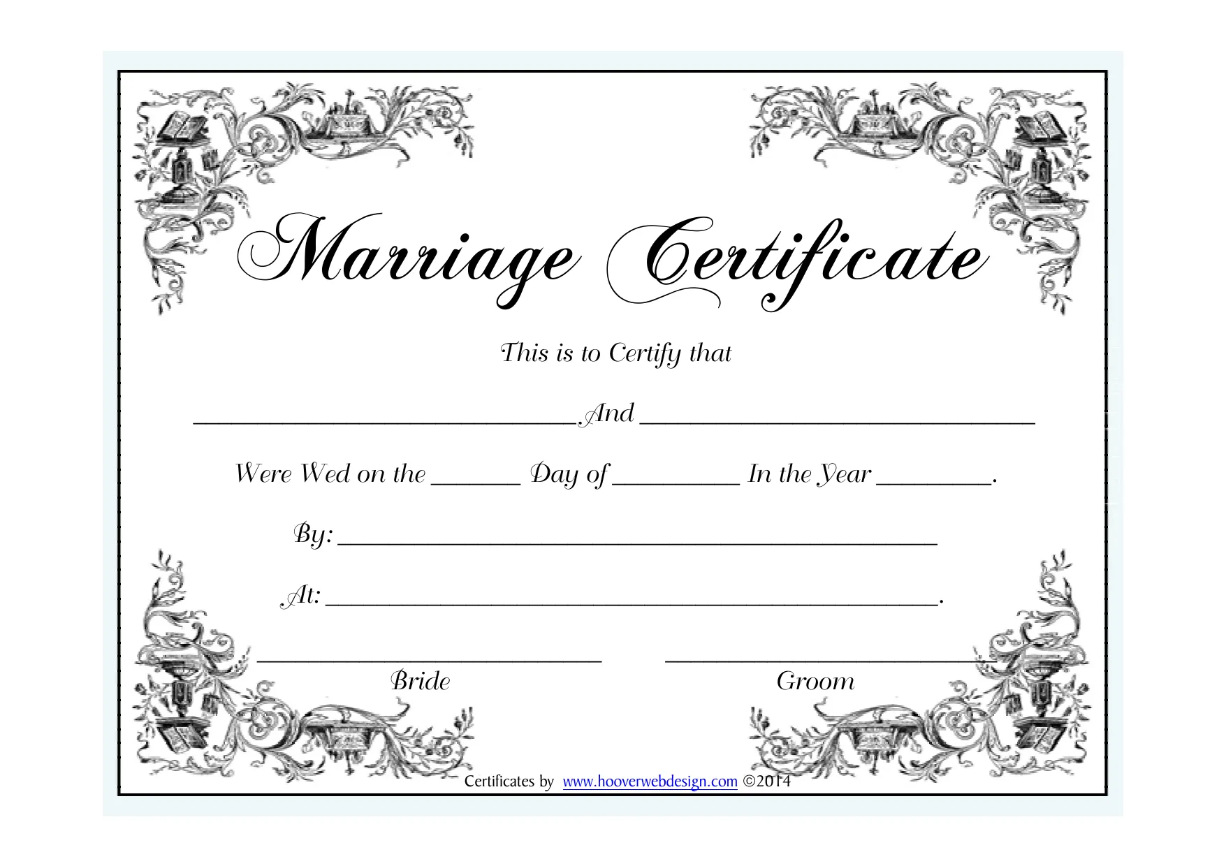 Marriage Certificate - Fill, Sign Online, Download & Print - No Signup
