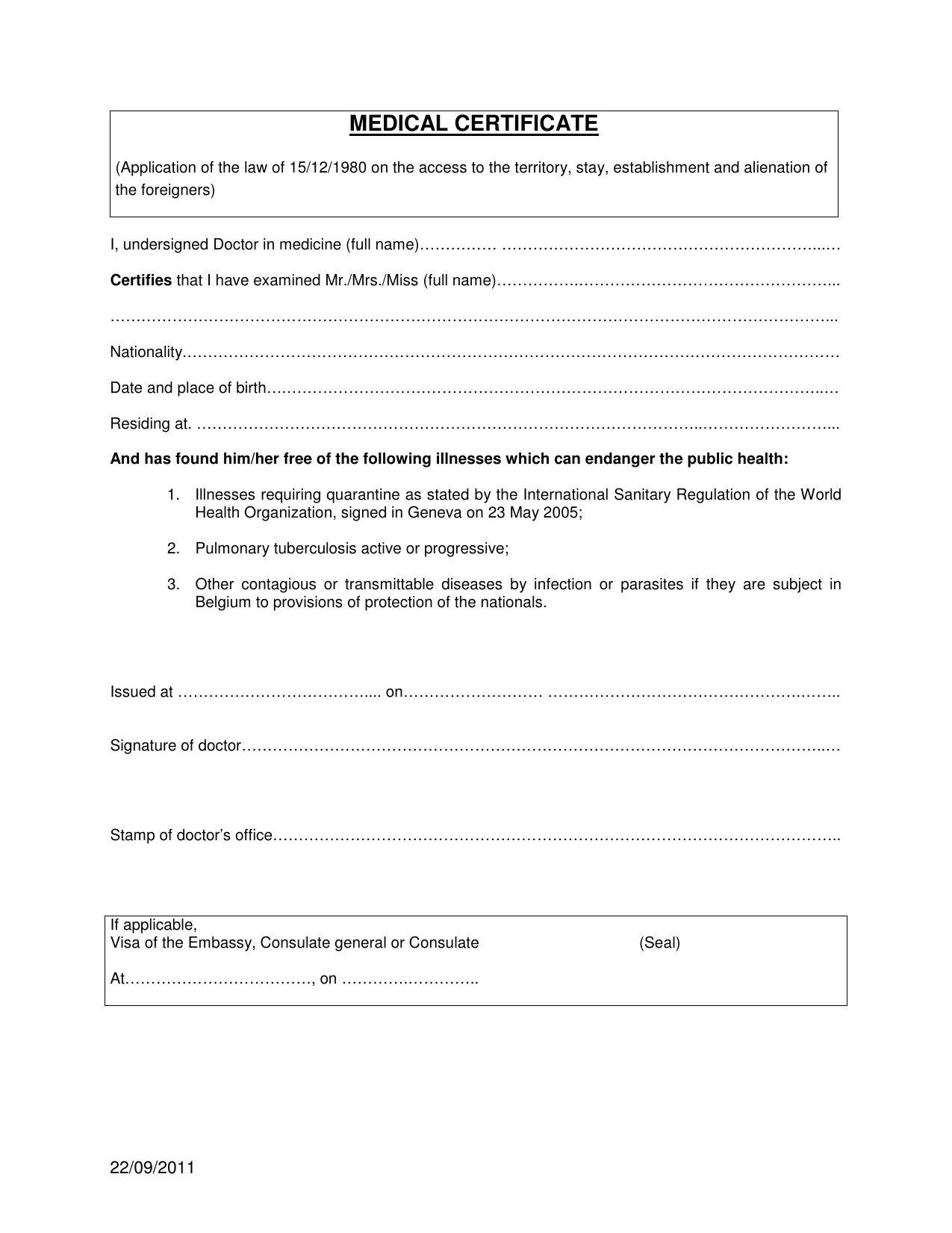 Medical Certificate Online - Fill, Sign Online, Download & Print - No Signup