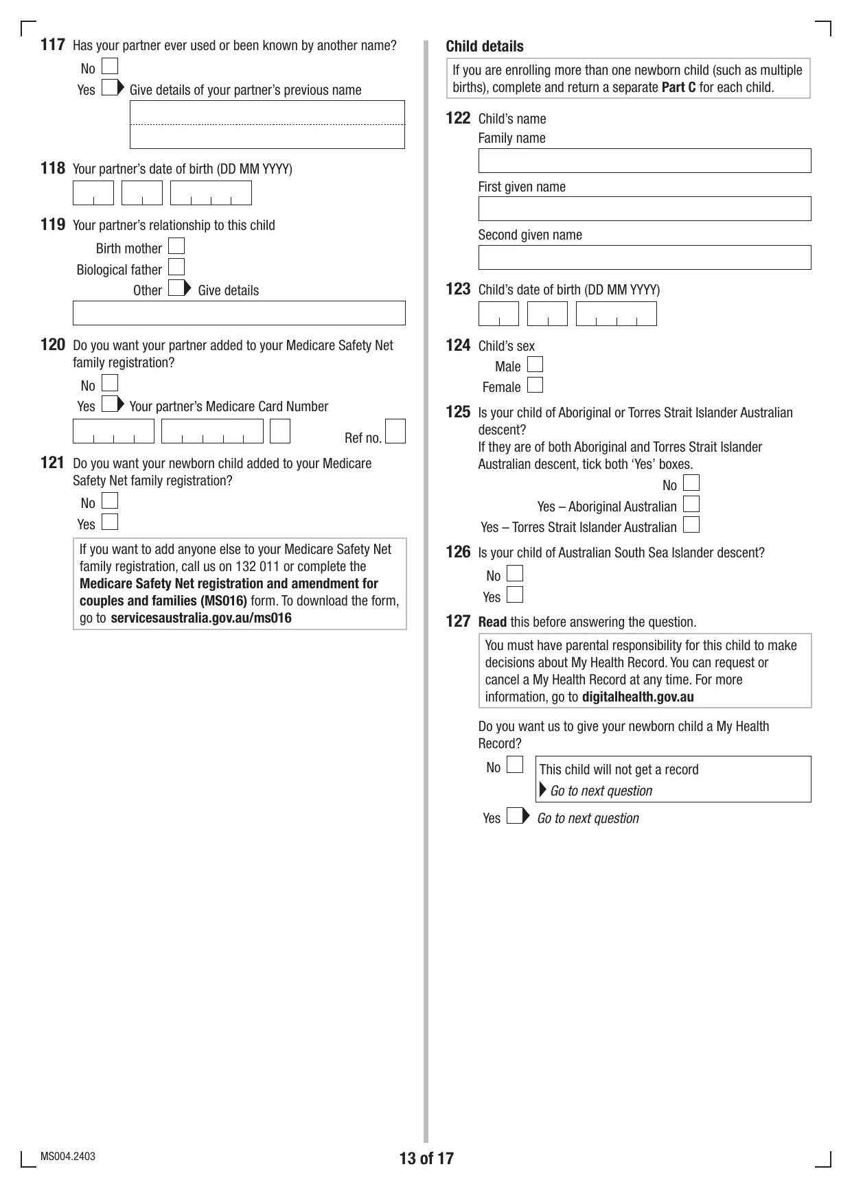 Medicare Enrolment Form (MS004) - Fill, Download & Print