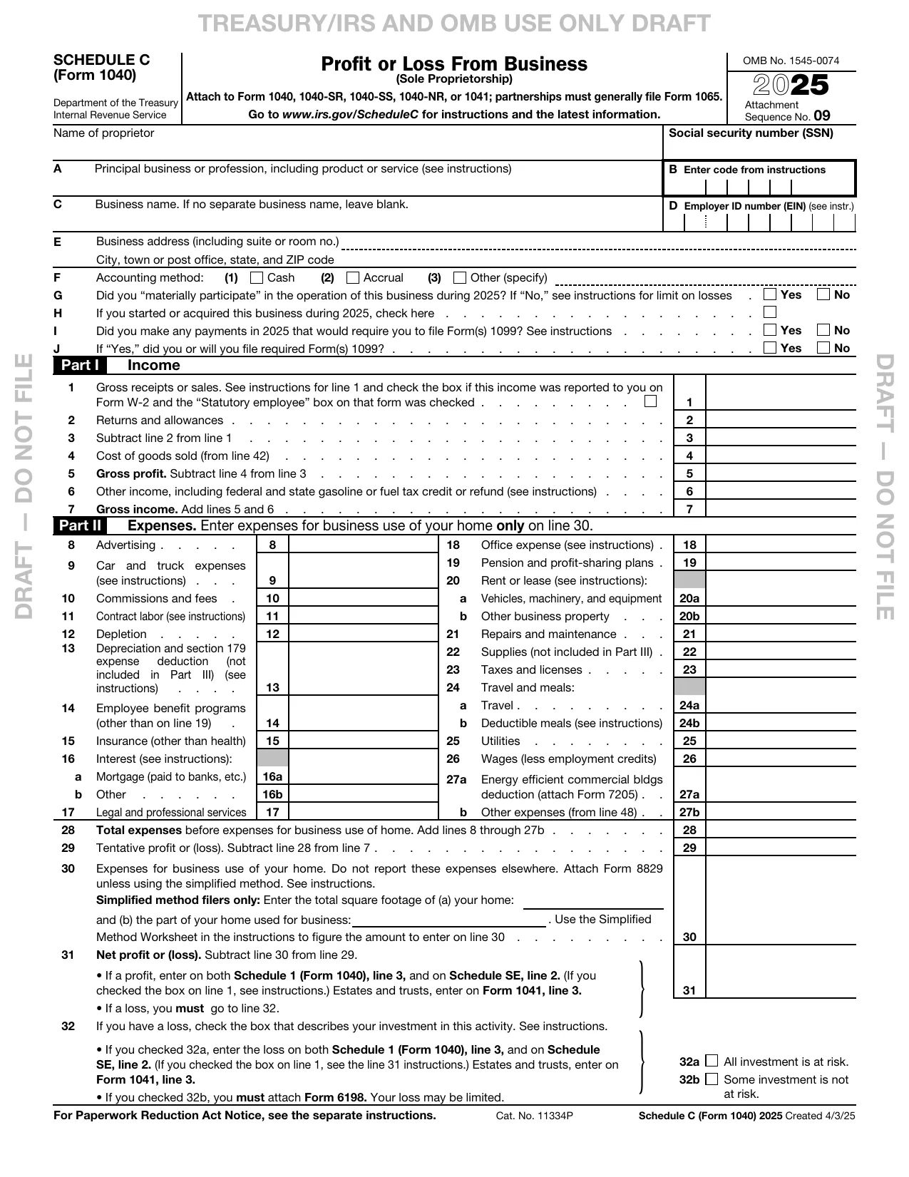 Profit or Loss Statement 2025 - Fill, Sign Online, Download & Print - No Signup