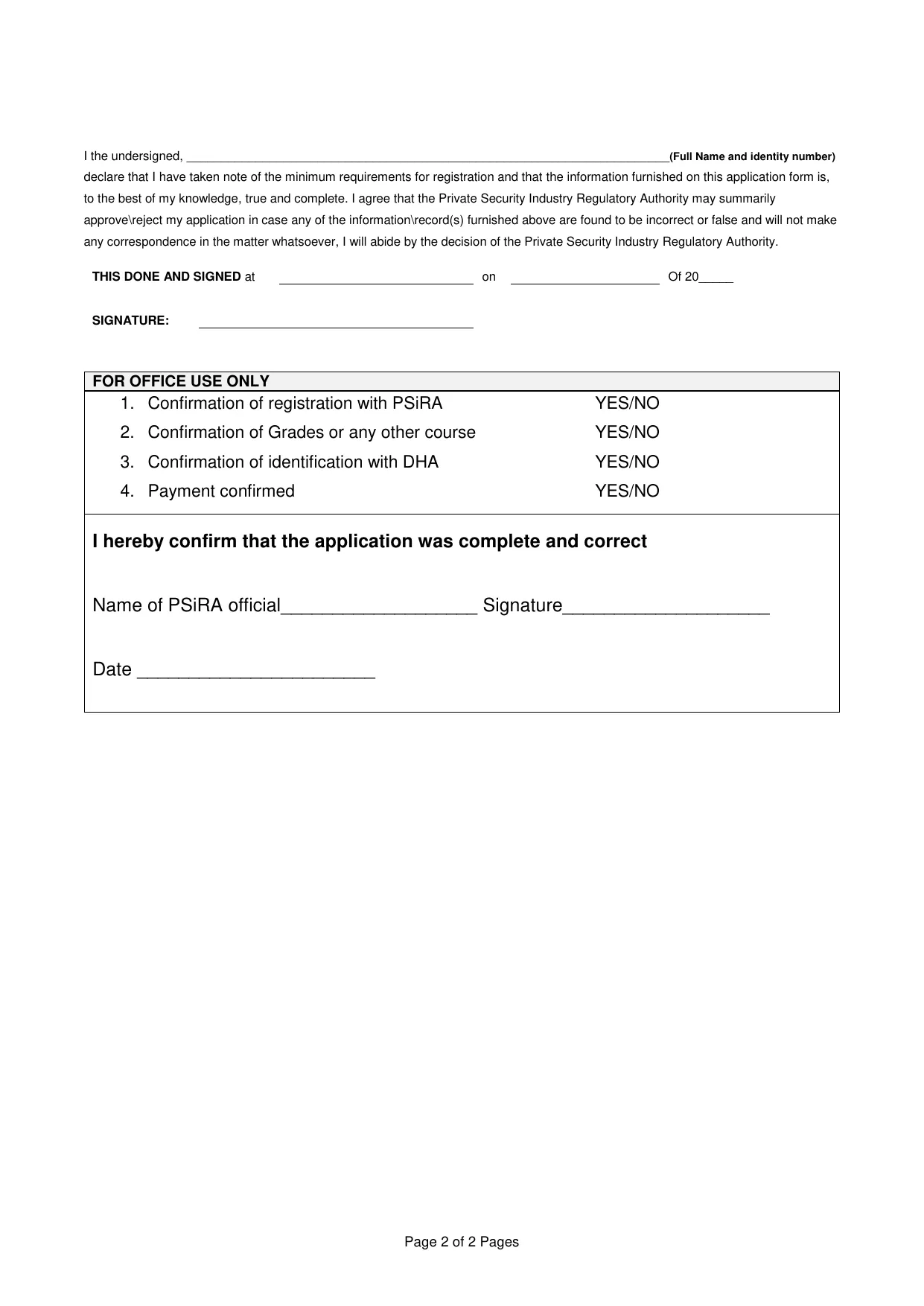 PSIRA Renewal Form