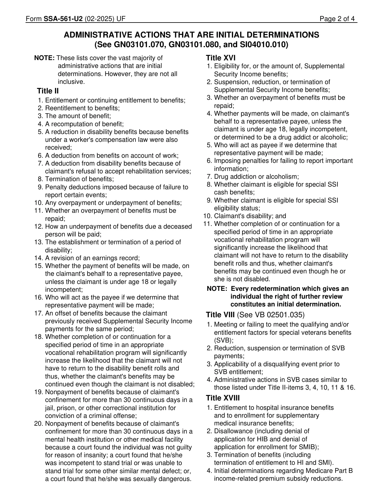 SSA-561-U2 Form, Fill, Download & Print