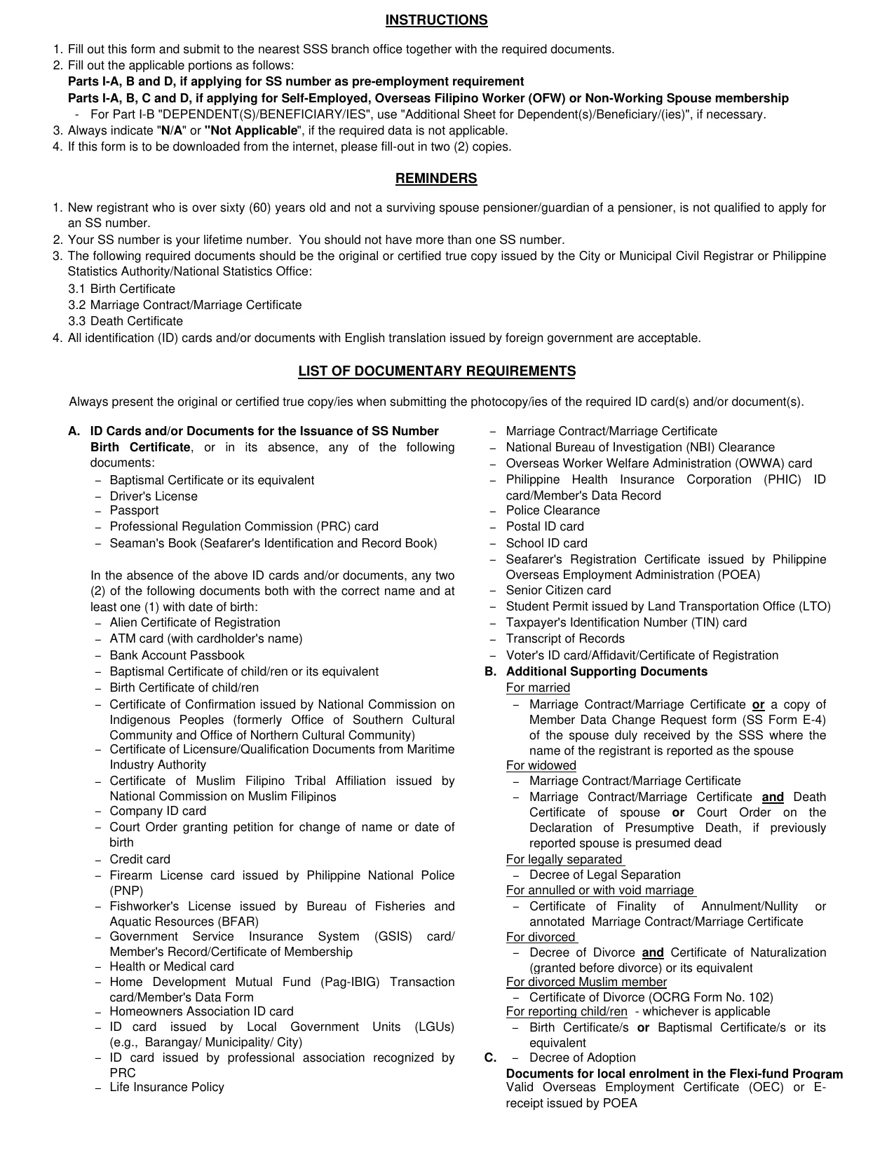 SSS E-1 Form - Fill, Edit, Download & Print