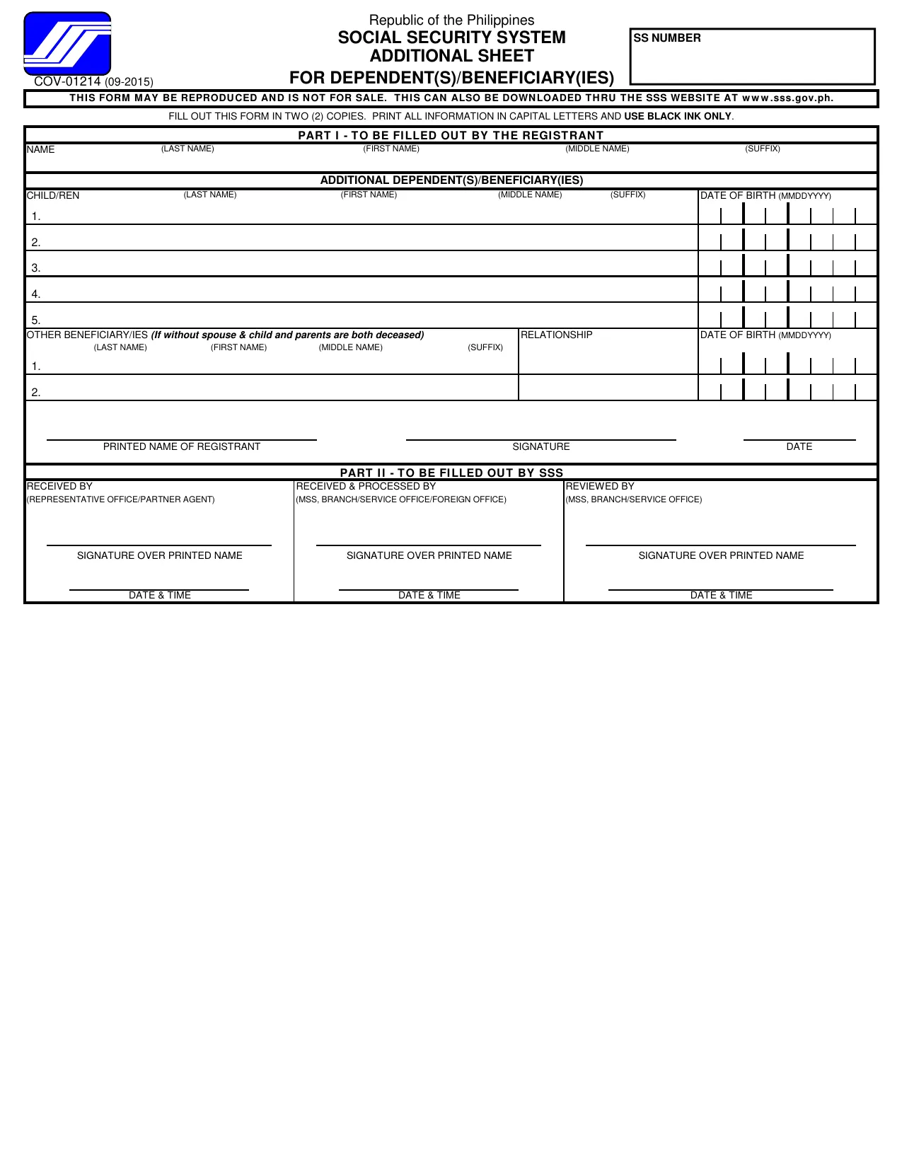 SSS E-1 Form - Fill, Edit, Download & Print