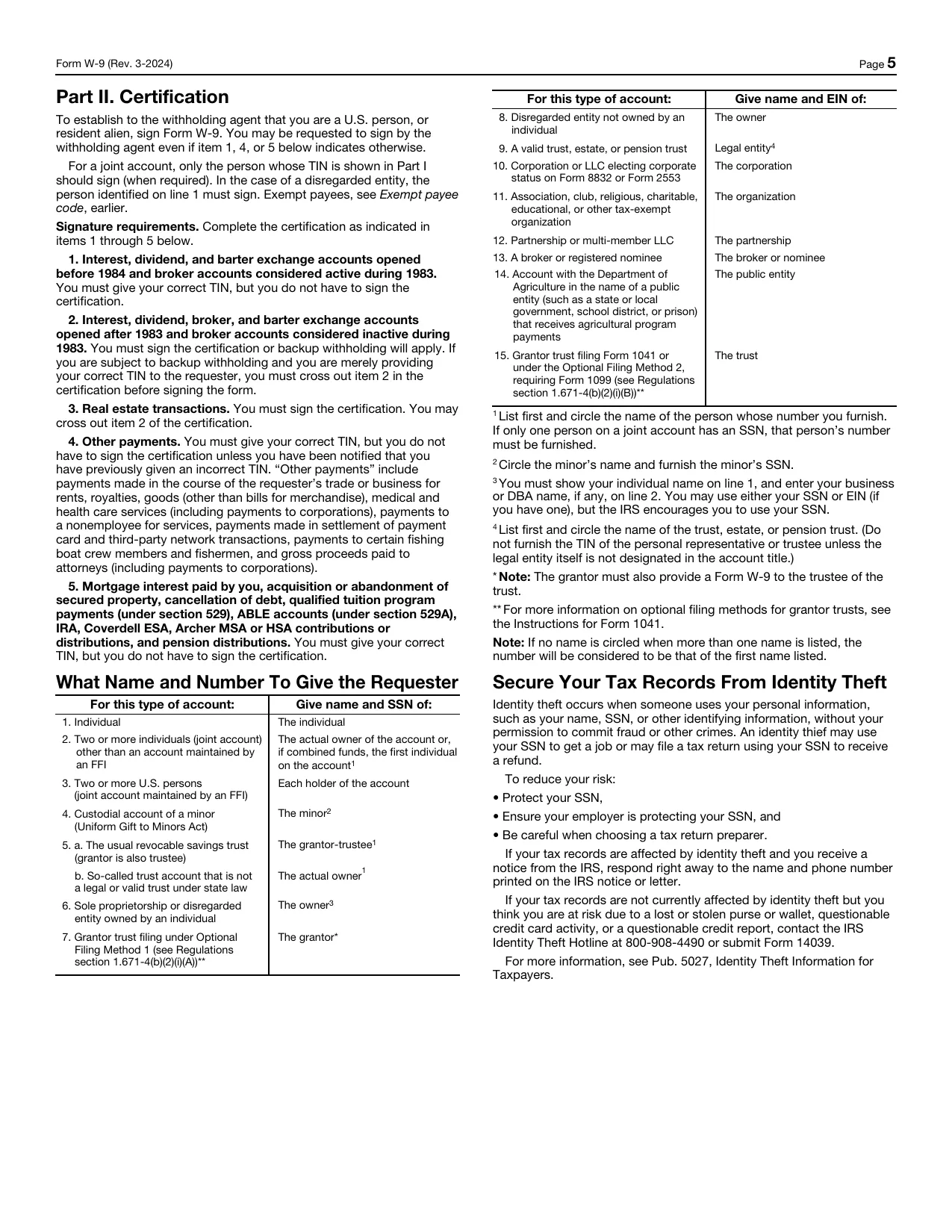 W-9 Form 2024 - Fill, Sign Online, Download & Print - No Signup