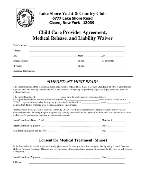 liability release form daycare1