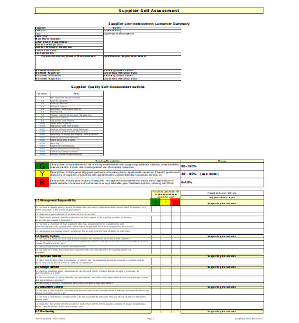 FREE 12+ Sample Self Assessment Forms in PDF | Excel | Word