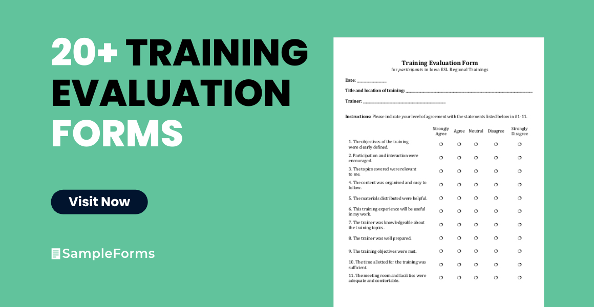 training evaluations form