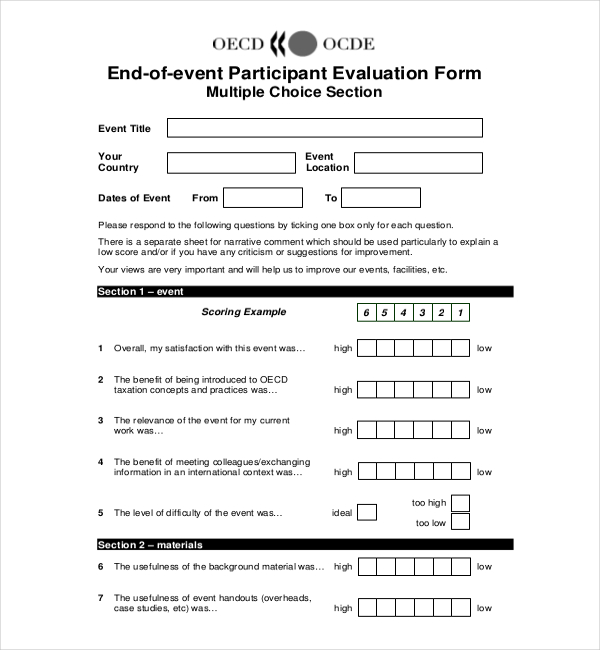 FREE 8 Sample Event Feedback Forms In PDF