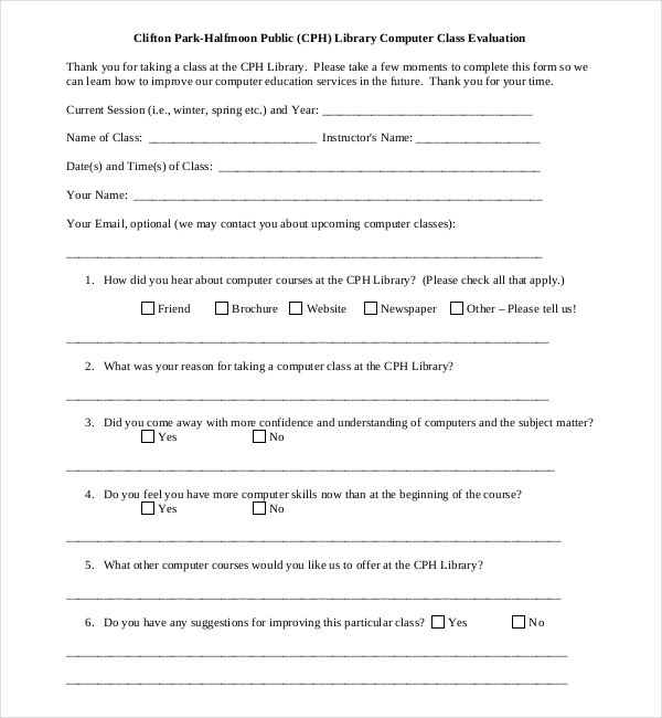 19+ Sample Training Evaluation Forms | Sample Forms