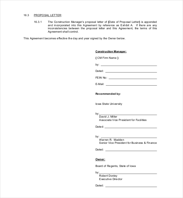 agreement form between owner and construction manager