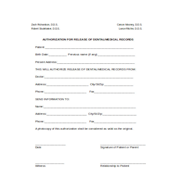 FREE 21+ Sample Medical Records Release Forms in PDF | Word | Excel
