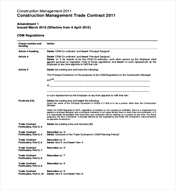 Contractor Management Form FREE 15+ Construction Contract Form Samples, PDF, MS Word, Google Docs