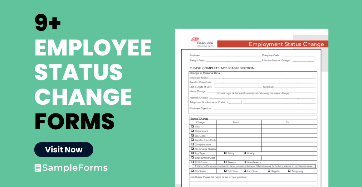 employee status change form