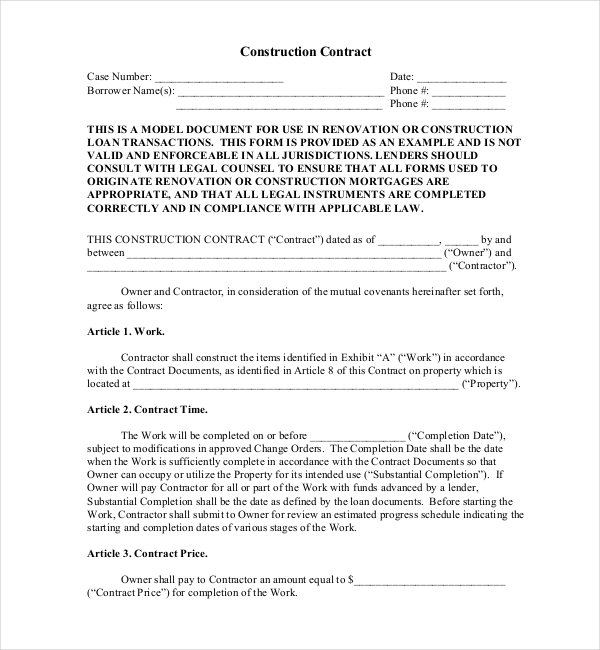 free-12-sample-construction-contract-forms-in-pdf-excel-word