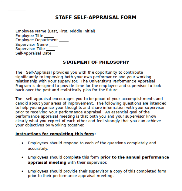 free-12-sample-self-evaluation-forms-in-pdf-ms-word-excel