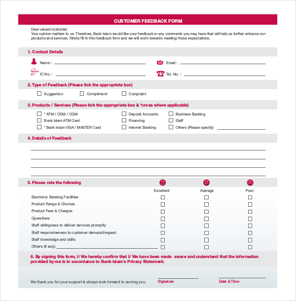 Customer Feedback Report Template